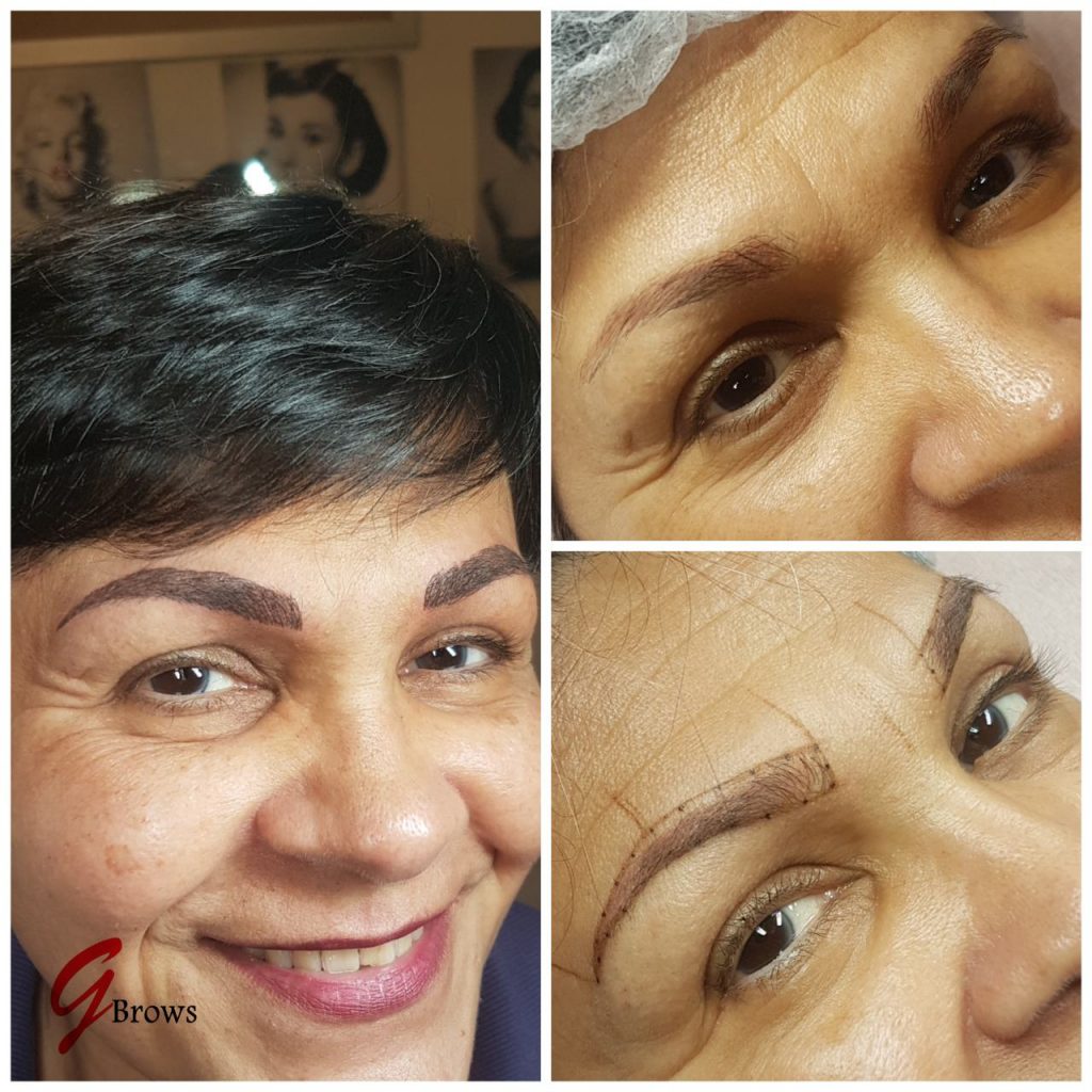 Altes Permanent Make Up auffrischen Augenbrauen Korrektur Microblading
